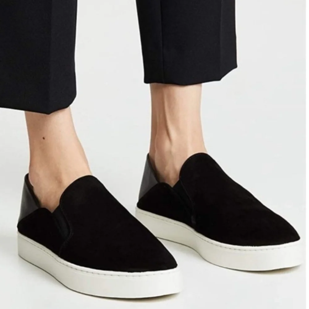 Vince Garvey Suede Leather Slip-On 8.5 Sneakers Platform